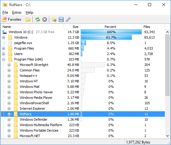 RidNacs Windows 10 Screenshot
